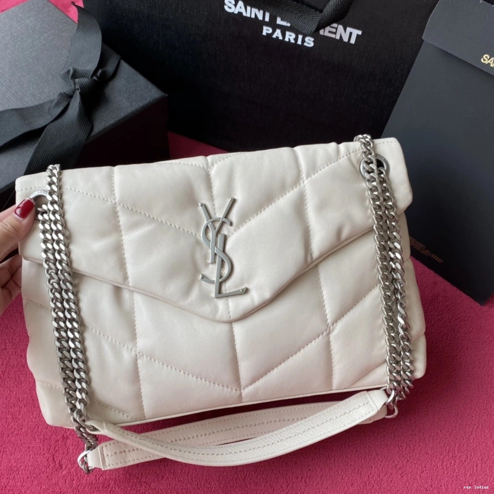 Repzbay REP YSL LAMBSKIN QUILTED PUFFER SMALL BAG IN 0724